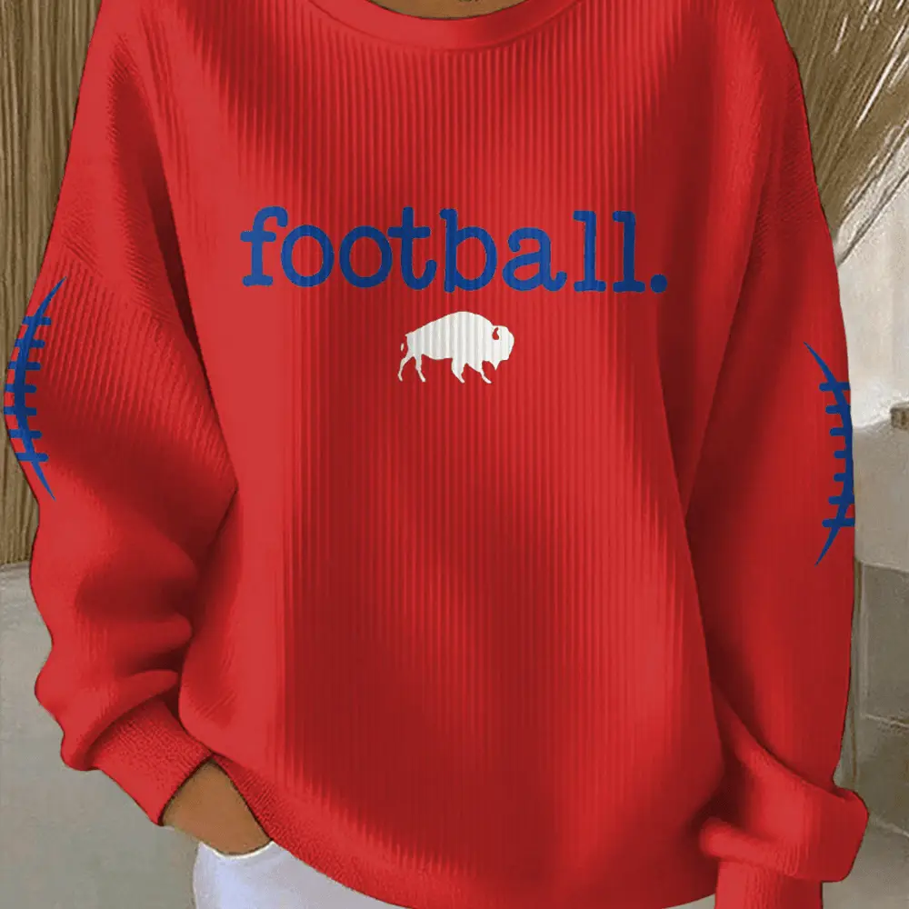 Football Buffalo Bills Sweatshirt Game Day Football Merchandise Gift For Her Football Buffalo Bills Sweatshirt Game Day Football Merchandise Gift For Her - Image 1