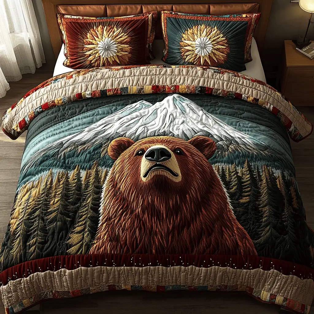 Forest Guardian Quilted Bedding Set Bed Decorations Christmas Gifts For Wildlife Lovers