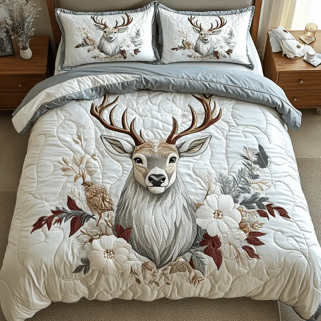 Forest Whisper Quilted Bedding Set Trendy Bedding Merch for Modern Homes Forest Whisper Quilted Bedding Set Trendy Bedding Merch for Modern Homes - Image 1