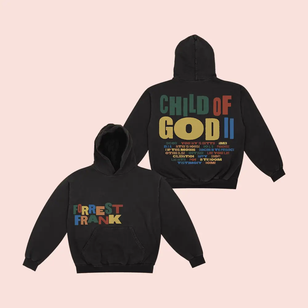 Forrest Frank Merch Child Of God II Tracklist Hoodie Child Of God Hoodie Gifts For Music Lovers