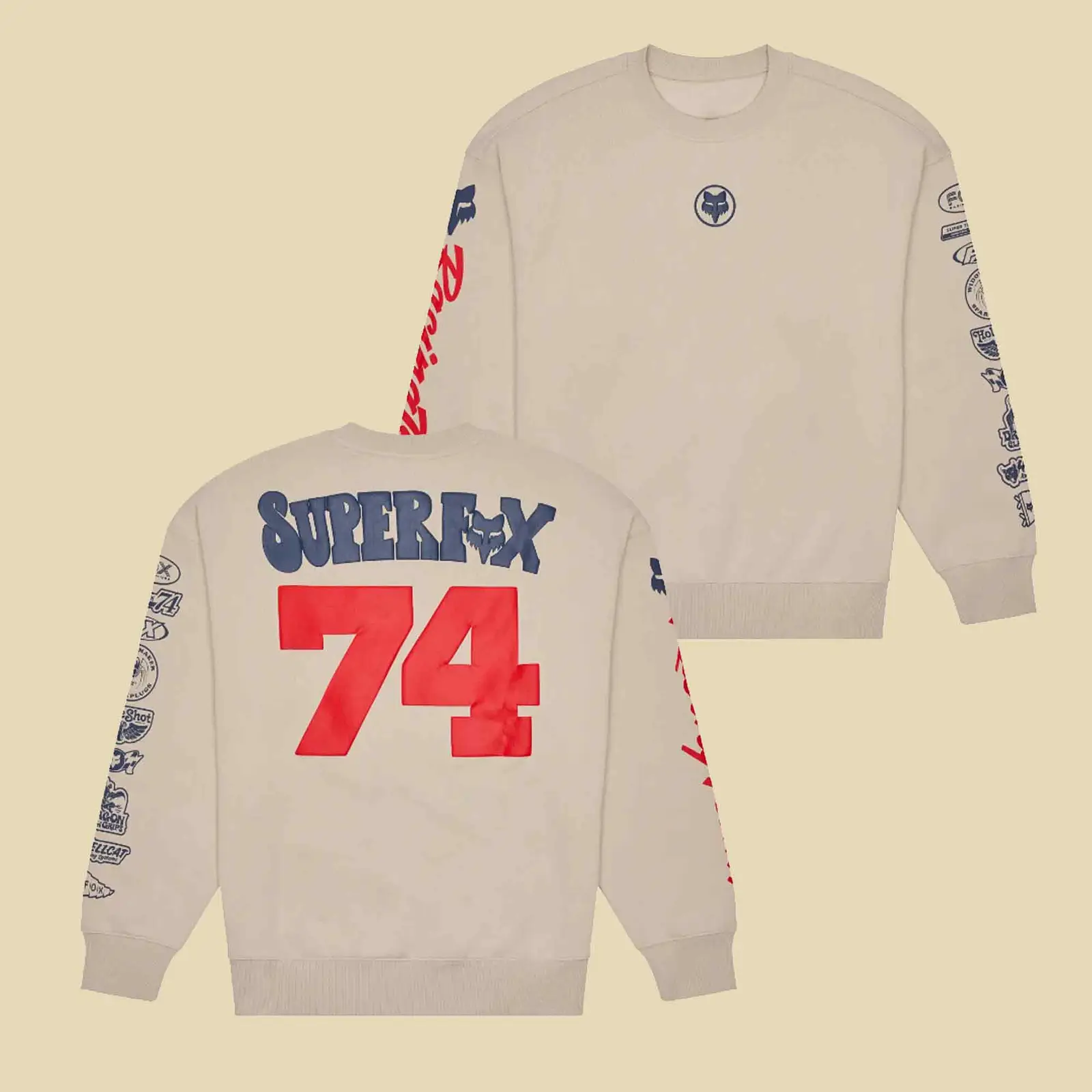 Fox Racing Merch Super Trick 74 Sweatshirt Racing Worldwide Clothing Gift for Fathers Day