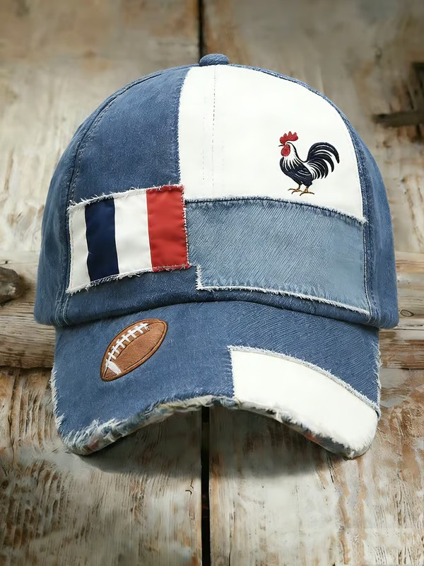 France Rugby Rooster Patchwork Baseball Hat Fan Gear Trending Merch Best Gift For France Rugby Fans France Rugby Rooster Patchwork Baseball Hat Fan Gear Trending Merch Best Gift For France Rugby Fans - Image 1