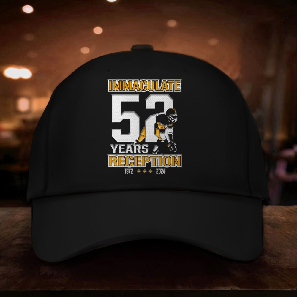 Franco's Immaculate Reception Hat Pittsburgh 50 Year 1972-2024 Cap Franco Harris Merch