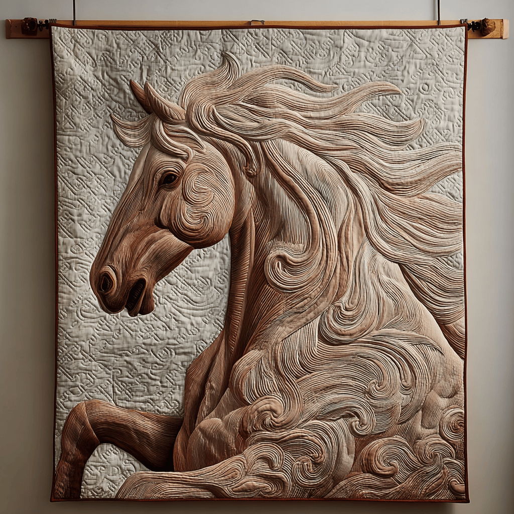 Free Spirit Horse Quilted Blanket Xmas Holiday Good LionThemed Gifts