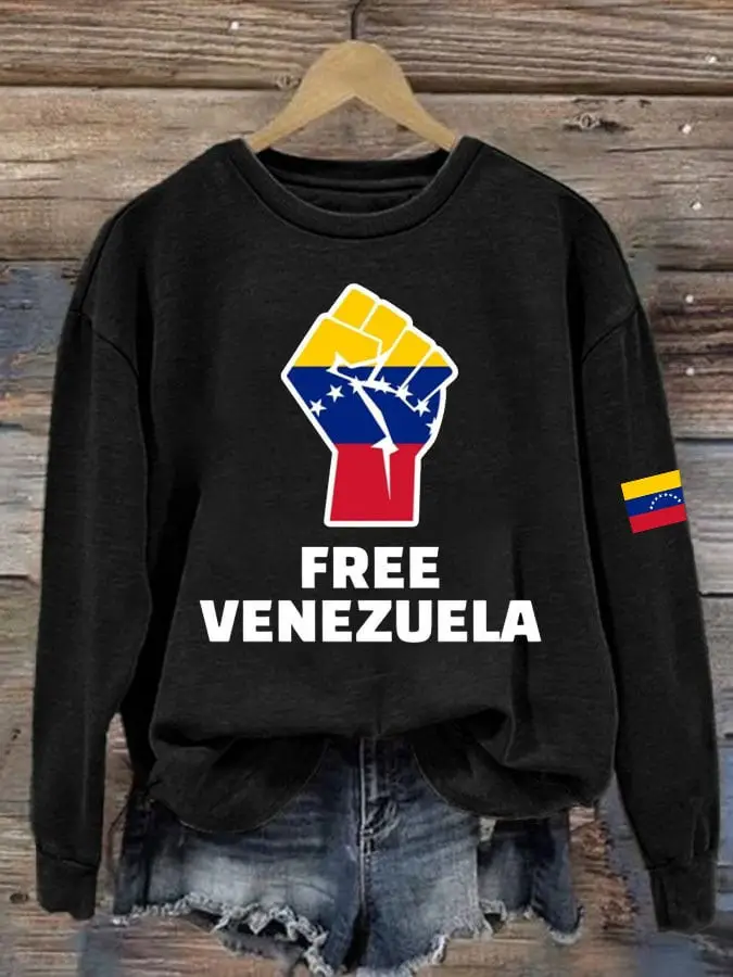 Free Venezuela Sweatshirt Venezuela Flag Free Maduro Merch
