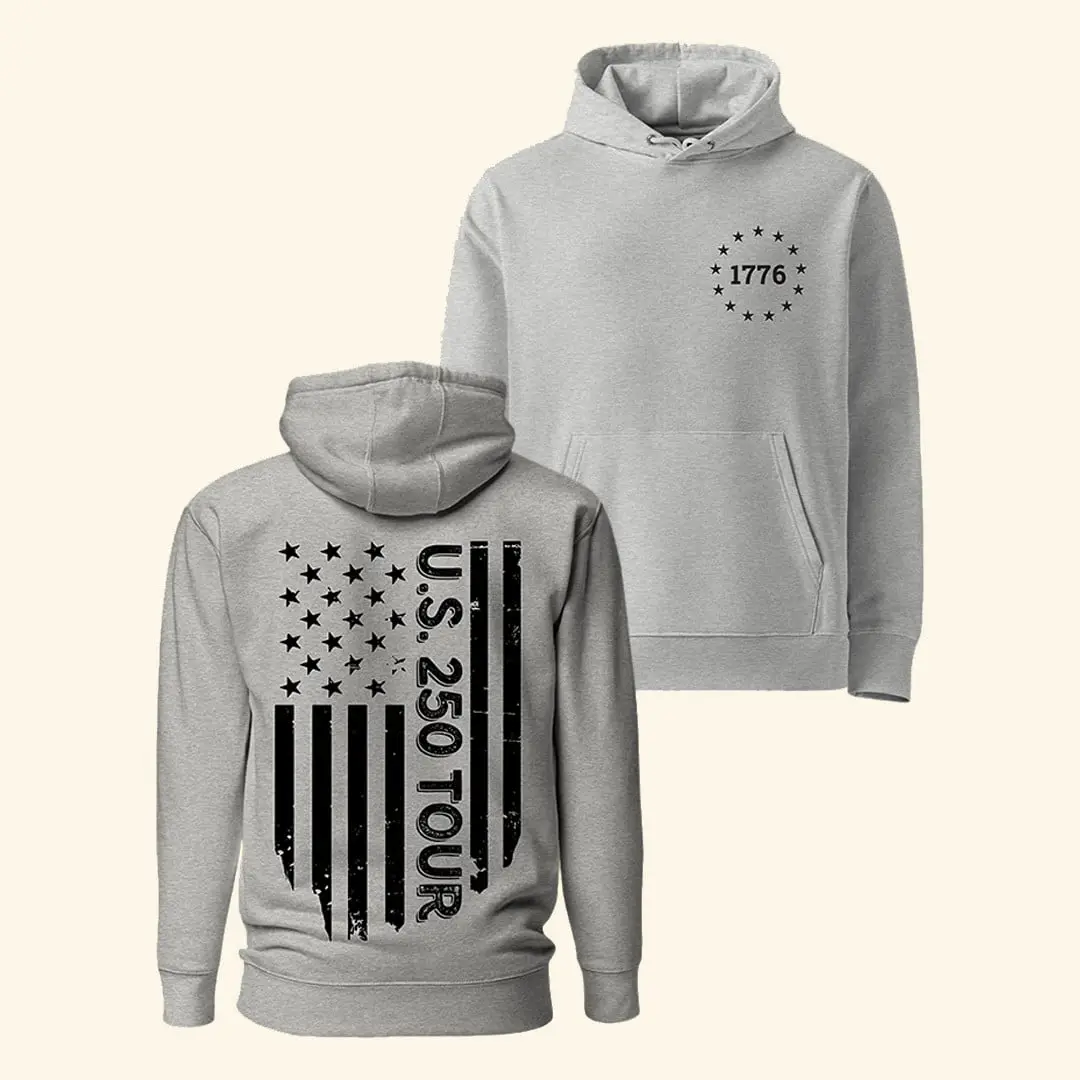 Freedom 250 Tour 1776 Hoodie Kid Rock Merch Concert Outfit Gift for Music Fans
