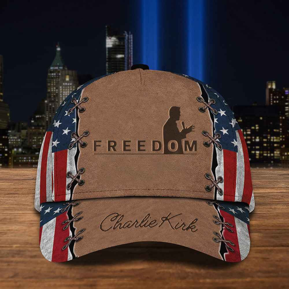 Freedom Charlie Kirk Hat The Turning Point USA Merch Vintage American Flag Baseball Cap