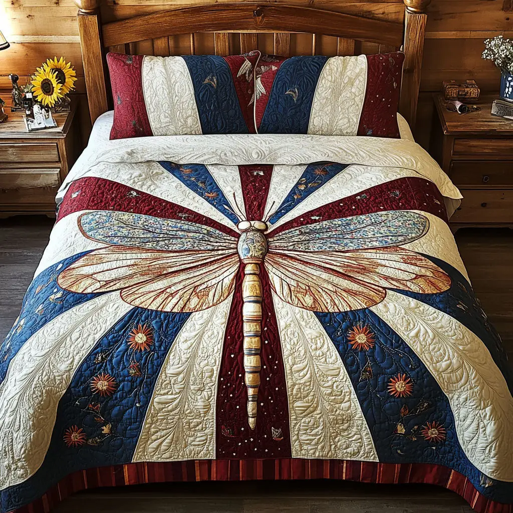 Freedom Flyer  Quilted Bedding Set  Best Comforter Sets 4Th Of July Client Gifts