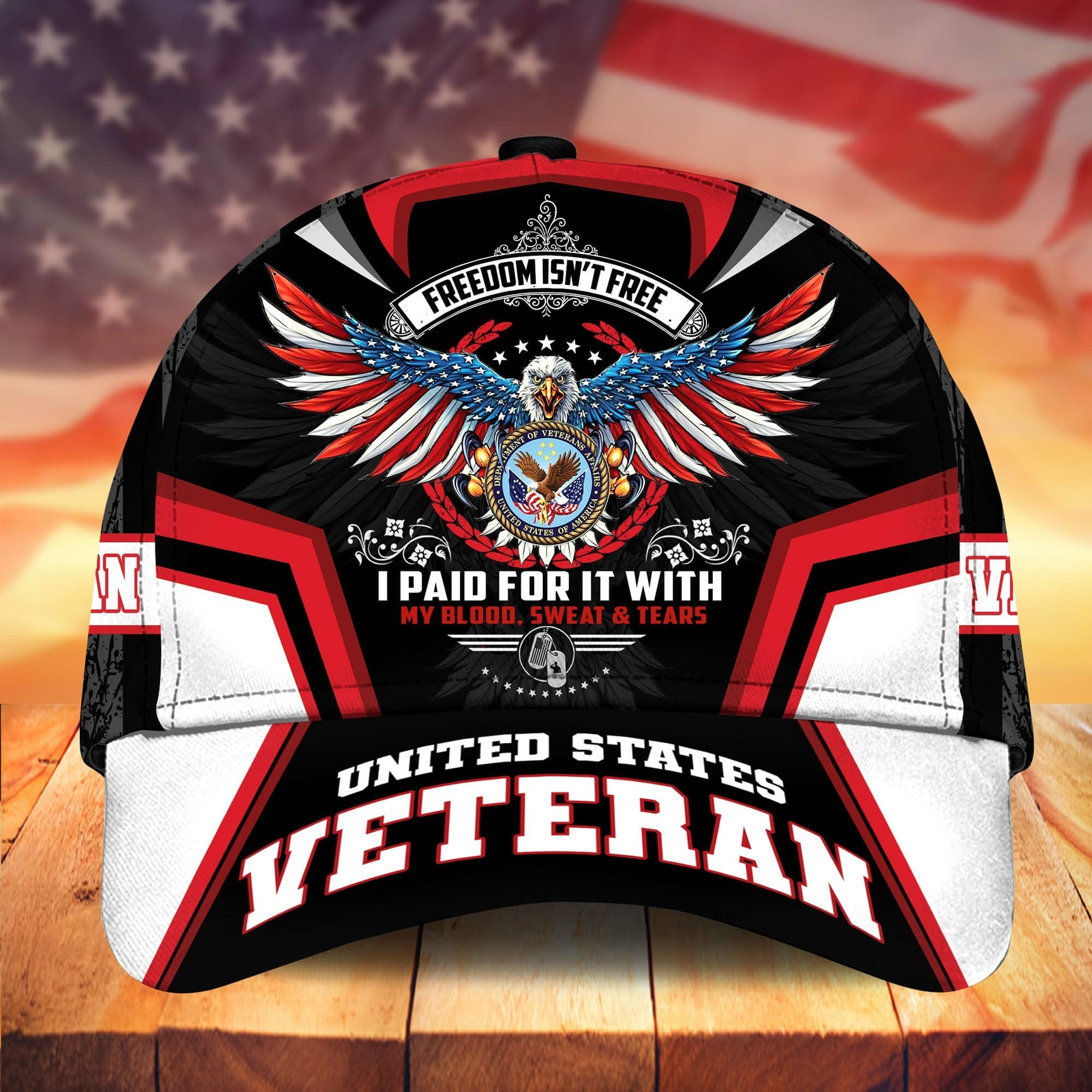 Freedom Is Not Free US Veteran Hat United States Army Cap Patriotic Gift for Dad