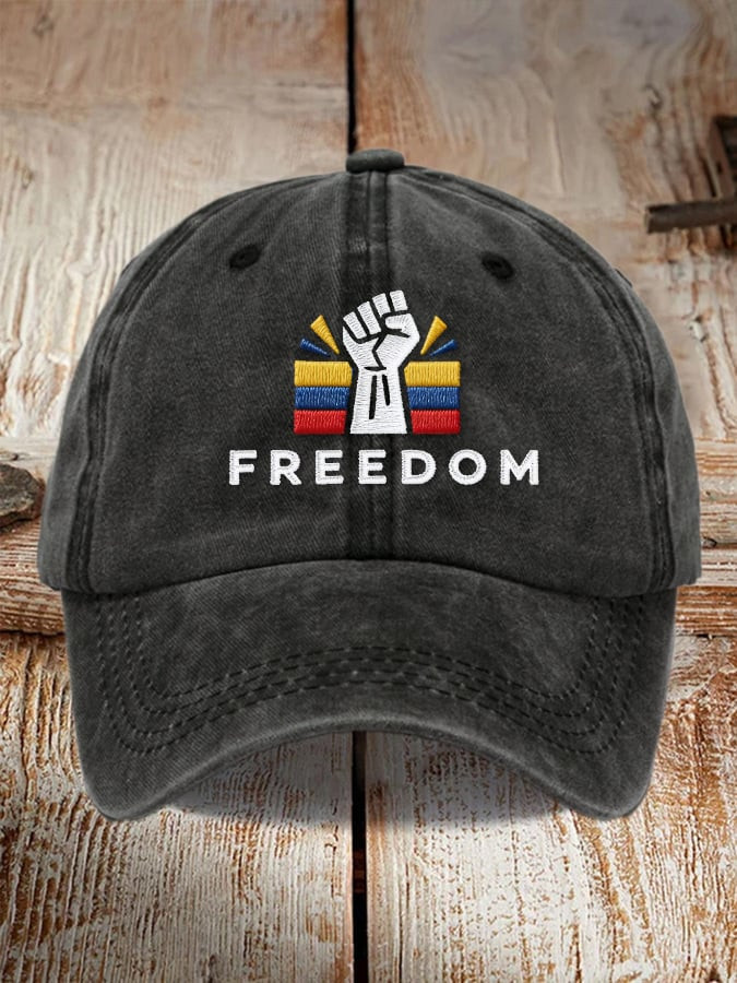 Freedom Venezuela Raised Fist Logo Hat Support Venezuelan Cap Protest Merchandise Freedom Venezuela Raised Fist Logo Hat Support Venezuelan Cap Protest Merchandise - Image 1
