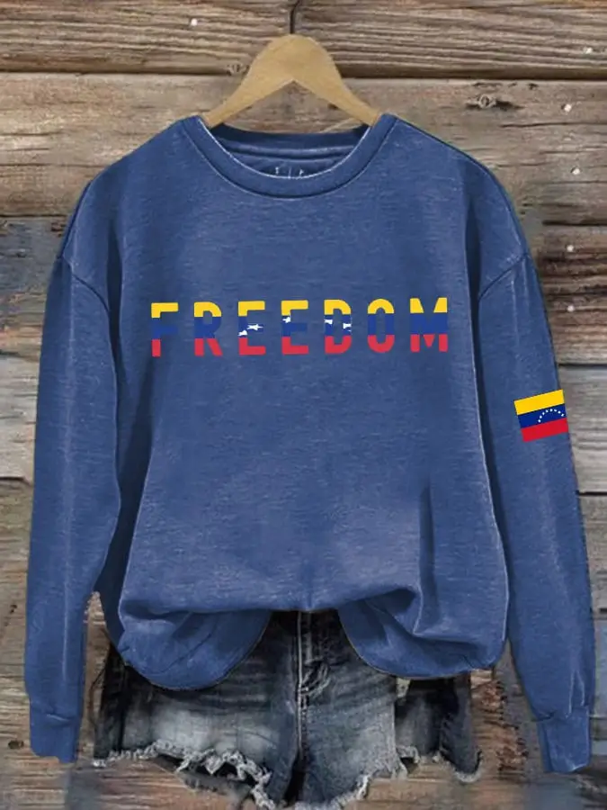 Freedom Venezuelan Sweatshirt Support Venezuela Merchandise Good Gifts For Her