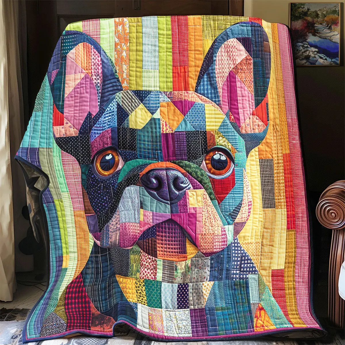 French Bulldog Quilt Blankets Dad Gifts For Father's Day 2025