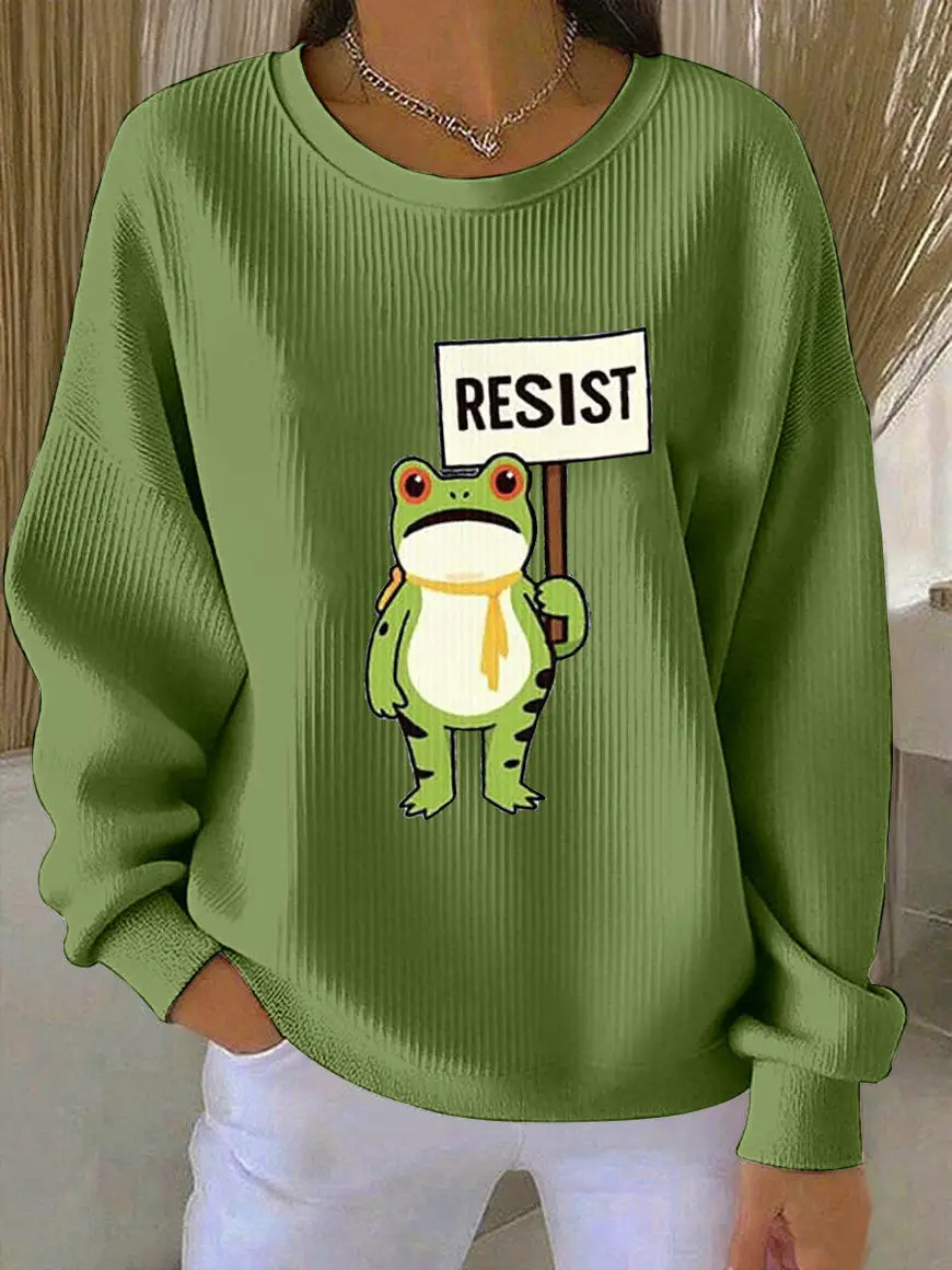 Frog No King Resist Sweatshirt 86 47 FDT Anti I.C.E Anti Fascism Merch Gift Ideas