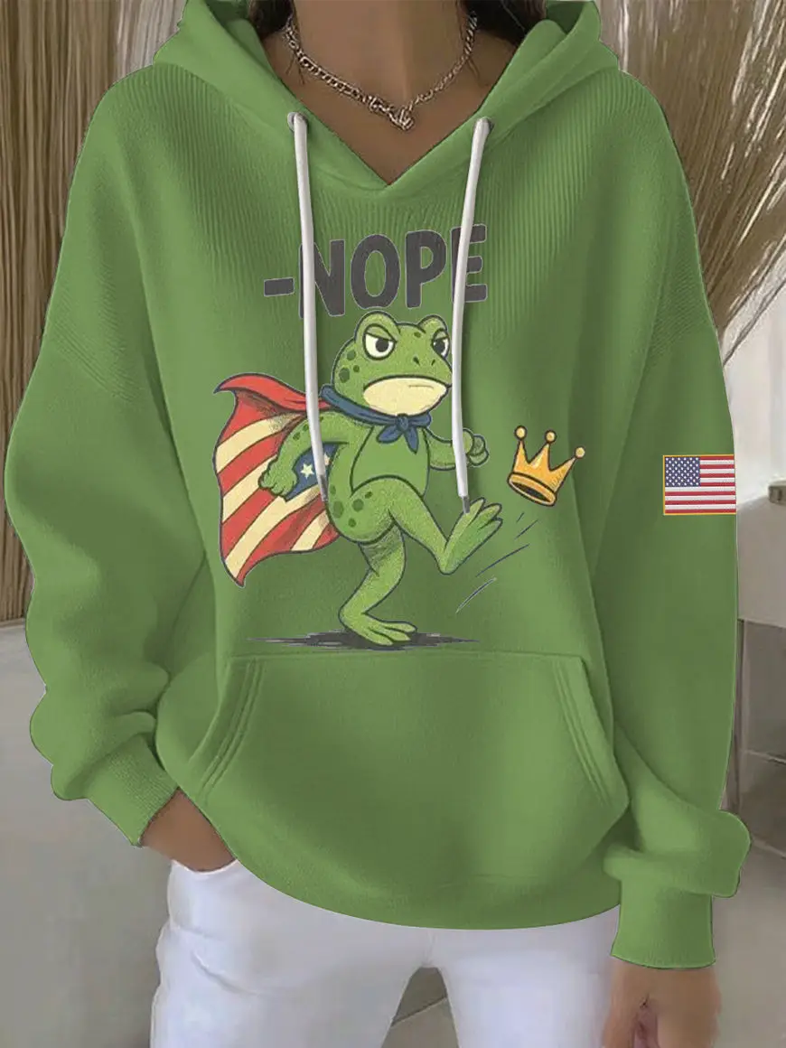 Frog Nope Kings Resist Hoodie Frog Kicks Crown Meme American Flag Merch Unique Gift Ideas Frog Nope Kings Resist Hoodie Frog Kicks Crown Meme American Flag Merch Unique Gift Ideas - Image 1
