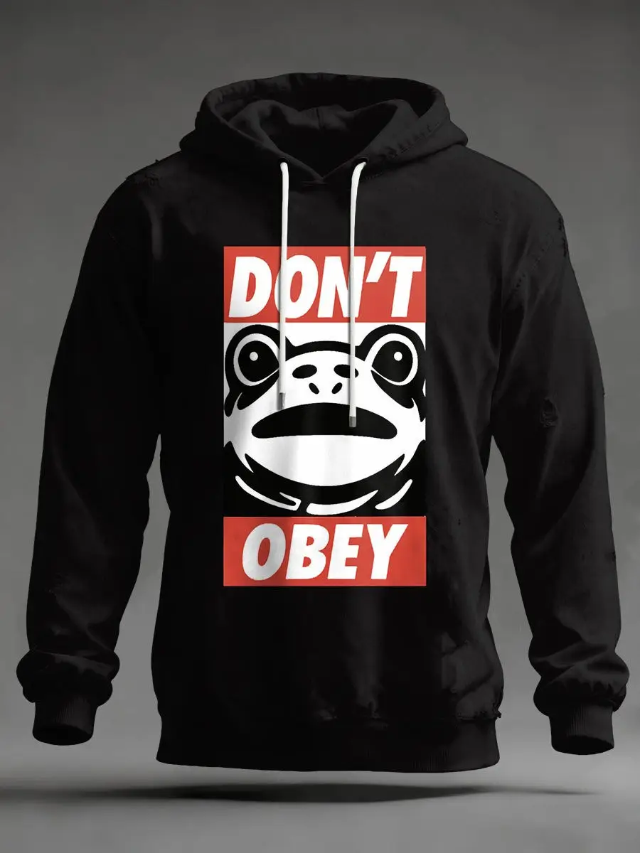 Frog Resist Don't Obey Hoodie No Kings Anti Fascism Protest Political Activist Merch Gifts