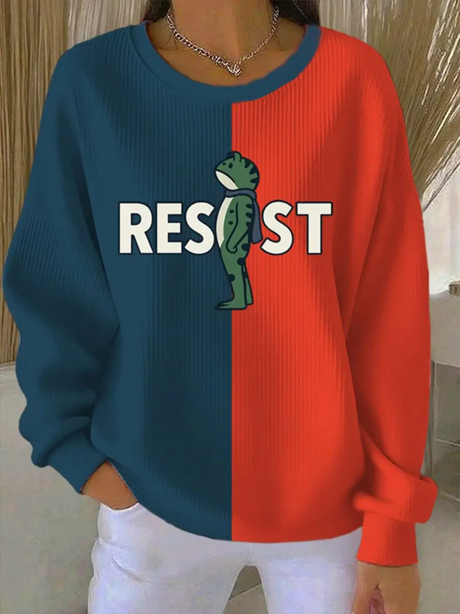 Frog Resist Sweatshirt No Kings Anti Fascist Apparel Funny Activist Presents For Her