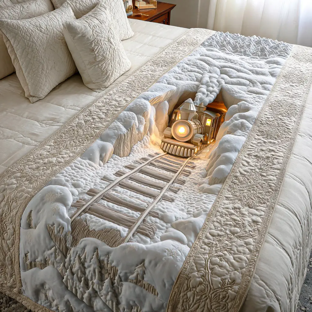 Frost Rail Dream Quilted Bed Runner Frosty Rail Winter Gift for Dad