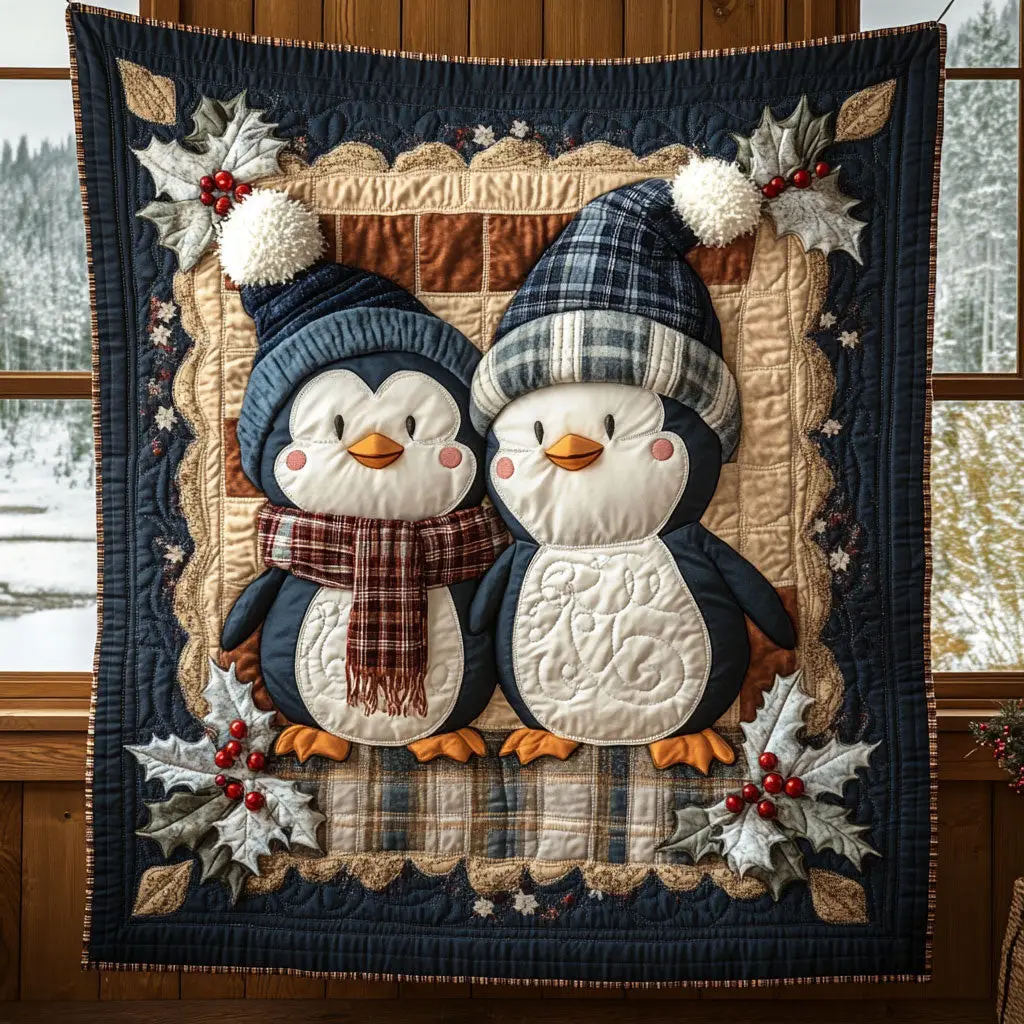 Frosty Friend Quilt Cozy Quilt Blanket for Winter Relaxation Frosty Friend Quilt Cozy Quilt Blanket for Winter Relaxation - Image 1