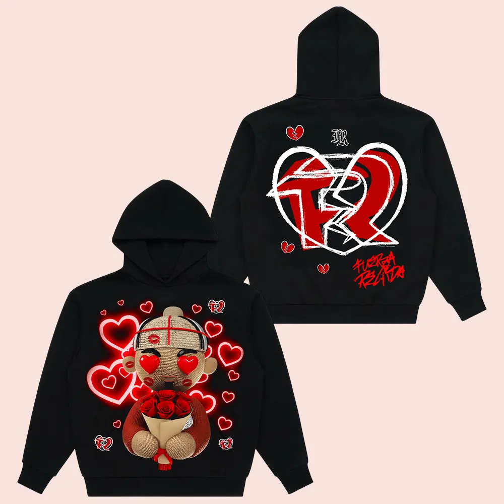 Fuerza Regida Merch Chuyin Amor Hoodie Black Cool Gifts For Music Lovers