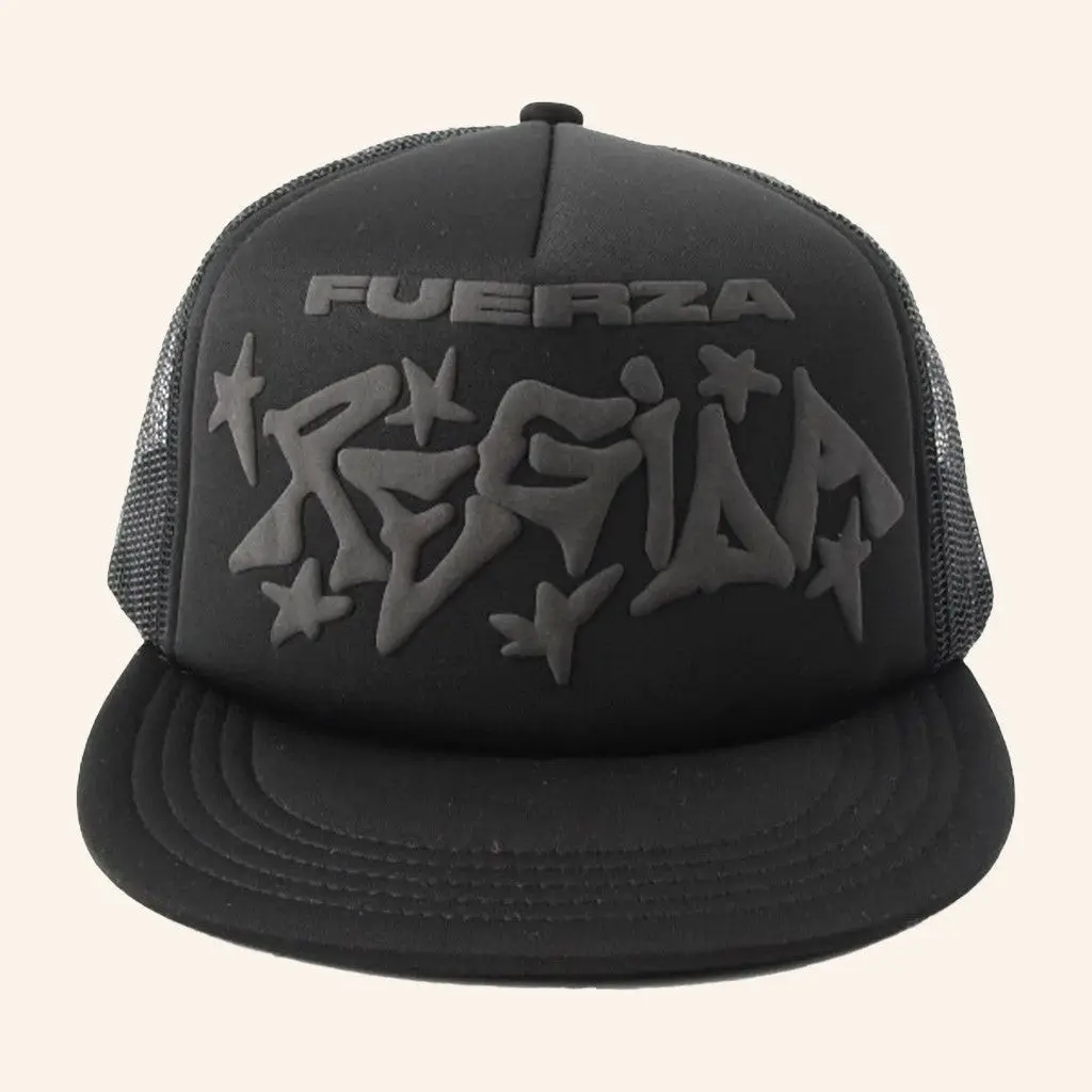 Fuerza Regida Merch Embroidered Trucker Hat Unique Gifts For Music Lovers -WearandDecor