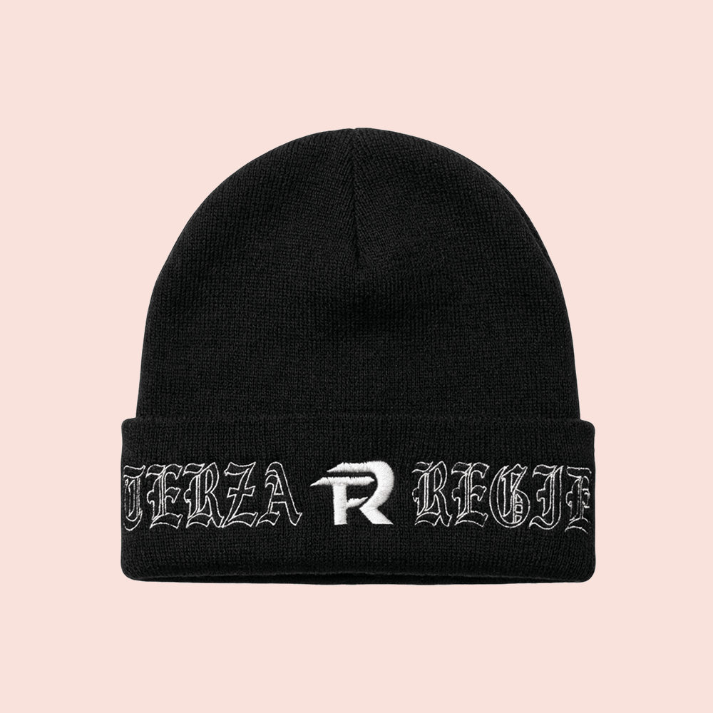Fuerza Regida Merch FR Essentials Beanie Black Fuerza Regida Merchandise Gifts For Fans