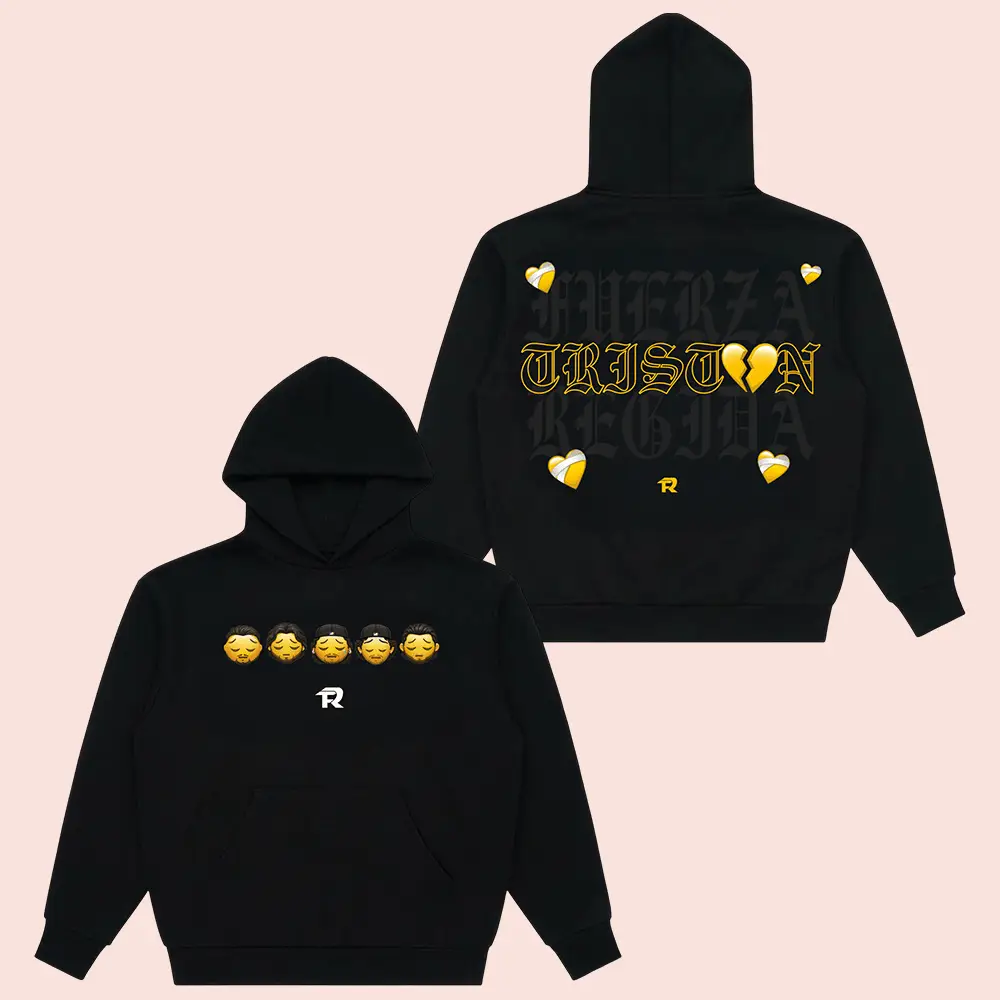 Fuerza Regida Merch FR Triston Black Hoodie Fuerza Regida Fan Clothing Perfect Gifts