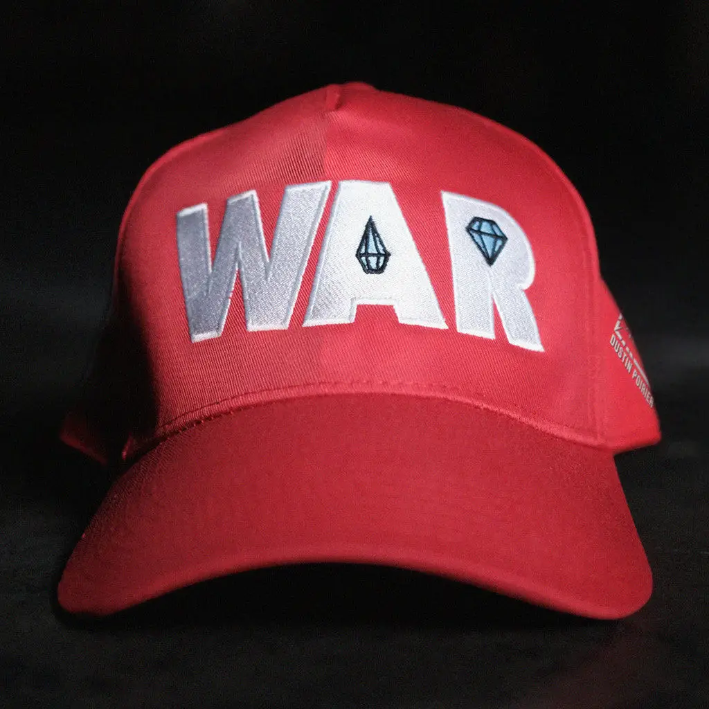 Full Violence X Dustin Poirier Merch War Hat Red Hat Gift For Dad Gifts For Best Friend