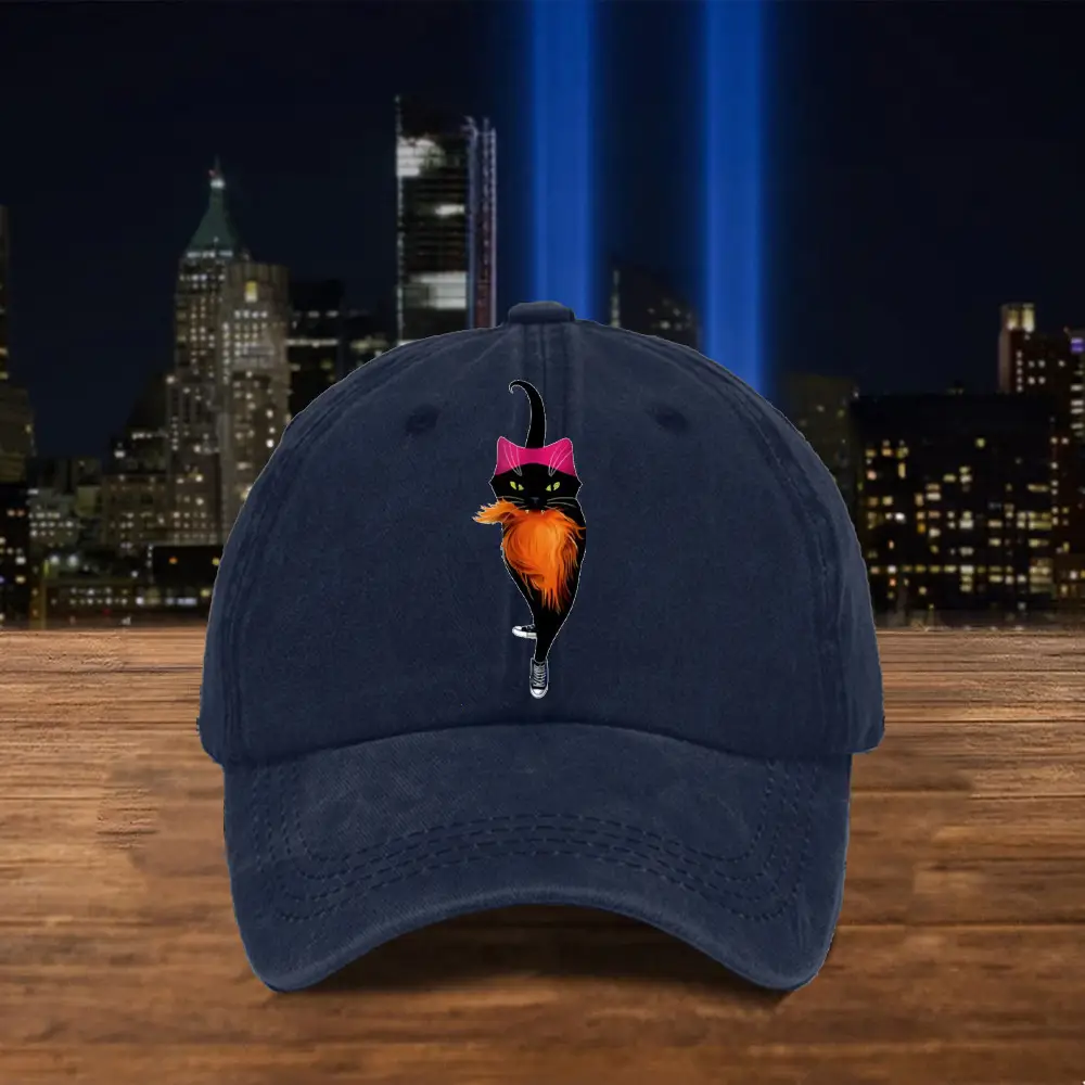 Funny Black Cat Lady With Chucks Trump Hair Hat Vote Kamala 2024 Hat Gifts For Dad Funny Black Cat Lady With Chucks Trump Hair Hat Vote Kamala 2024 Hat Gifts For Dad - Image 1