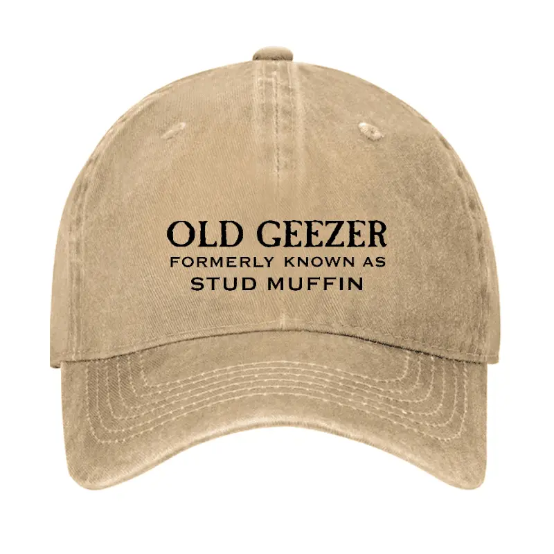Funny Old Geezer Formerly Known As Stud Muffin Cap Men’s Funny Quote Shirt – Witty T-Shirt for
