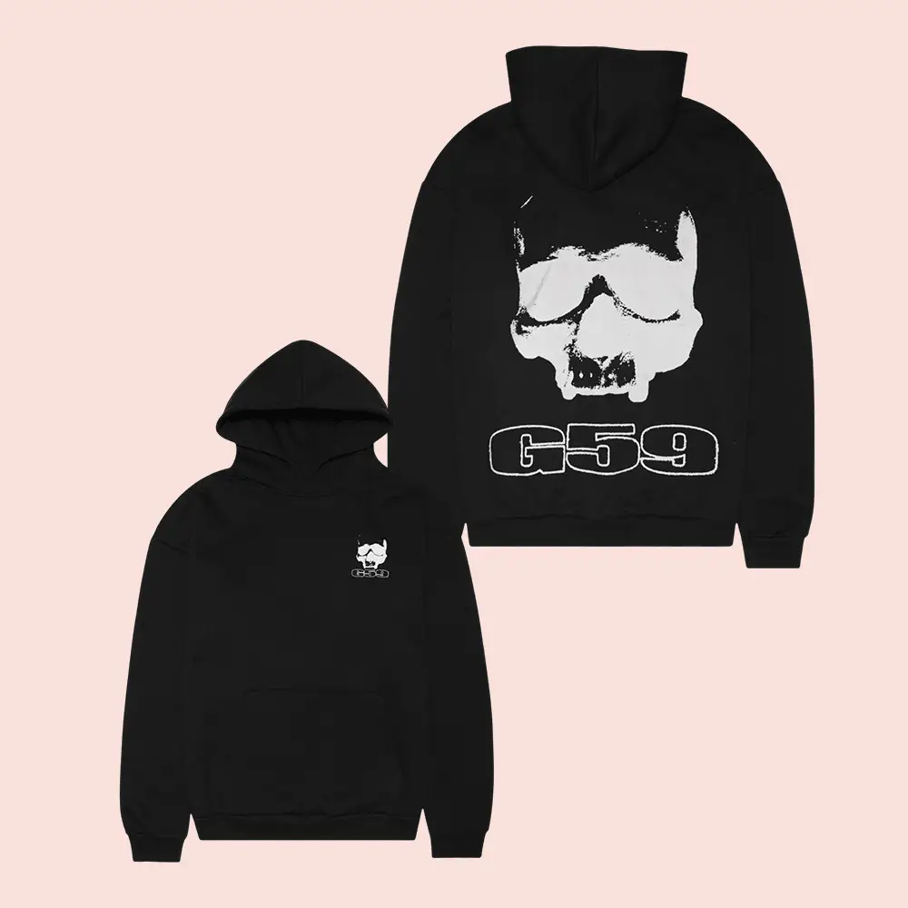 G59 Merch Skull Logo Hoodie G59 Records Merch Unique Gifts For Music Lovers