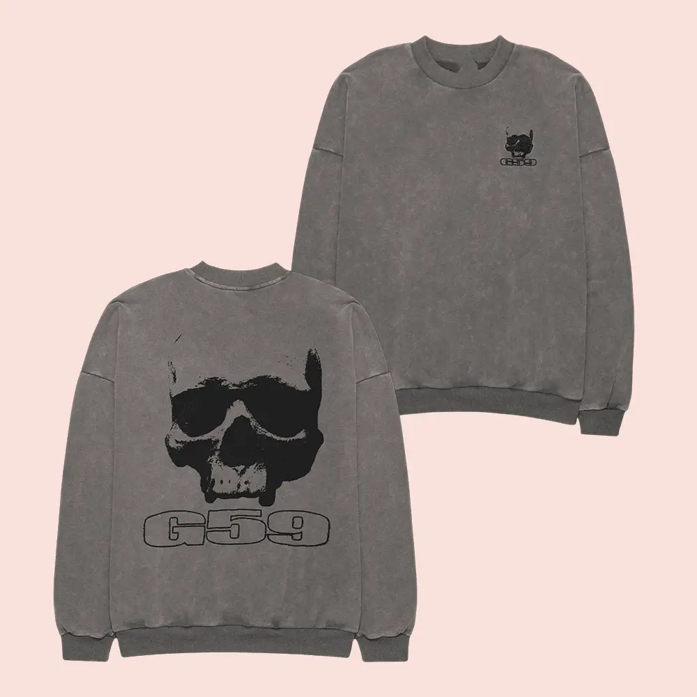 G59 Merch Skull Logo Sweatshirt G59 Records Merch Unique Gifts For Fans G59 Merch Skull Logo Sweatshirt G59 Records Merch Unique Gifts For Fans - Image 1