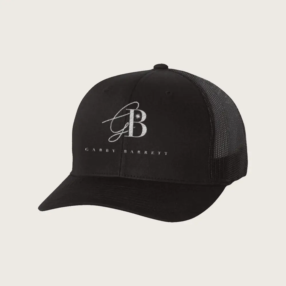 Gabby Barrett Merch Gabby Barrett Logo Embroidered Trucker Hat Christmas Ideas For Him -WearandDecor