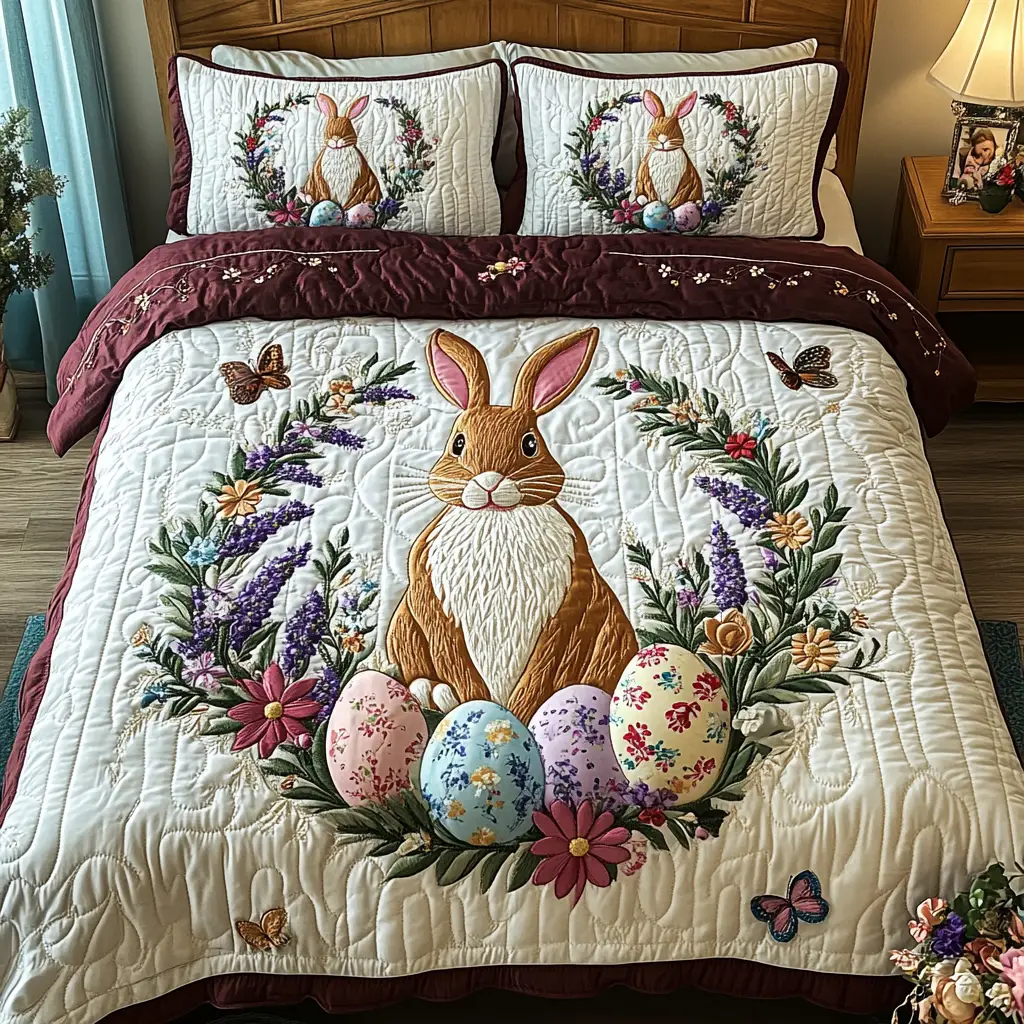 Garden Delight Quilted Bedding Set Holiday Bed Sheet Set Gifts Ideas For Dad