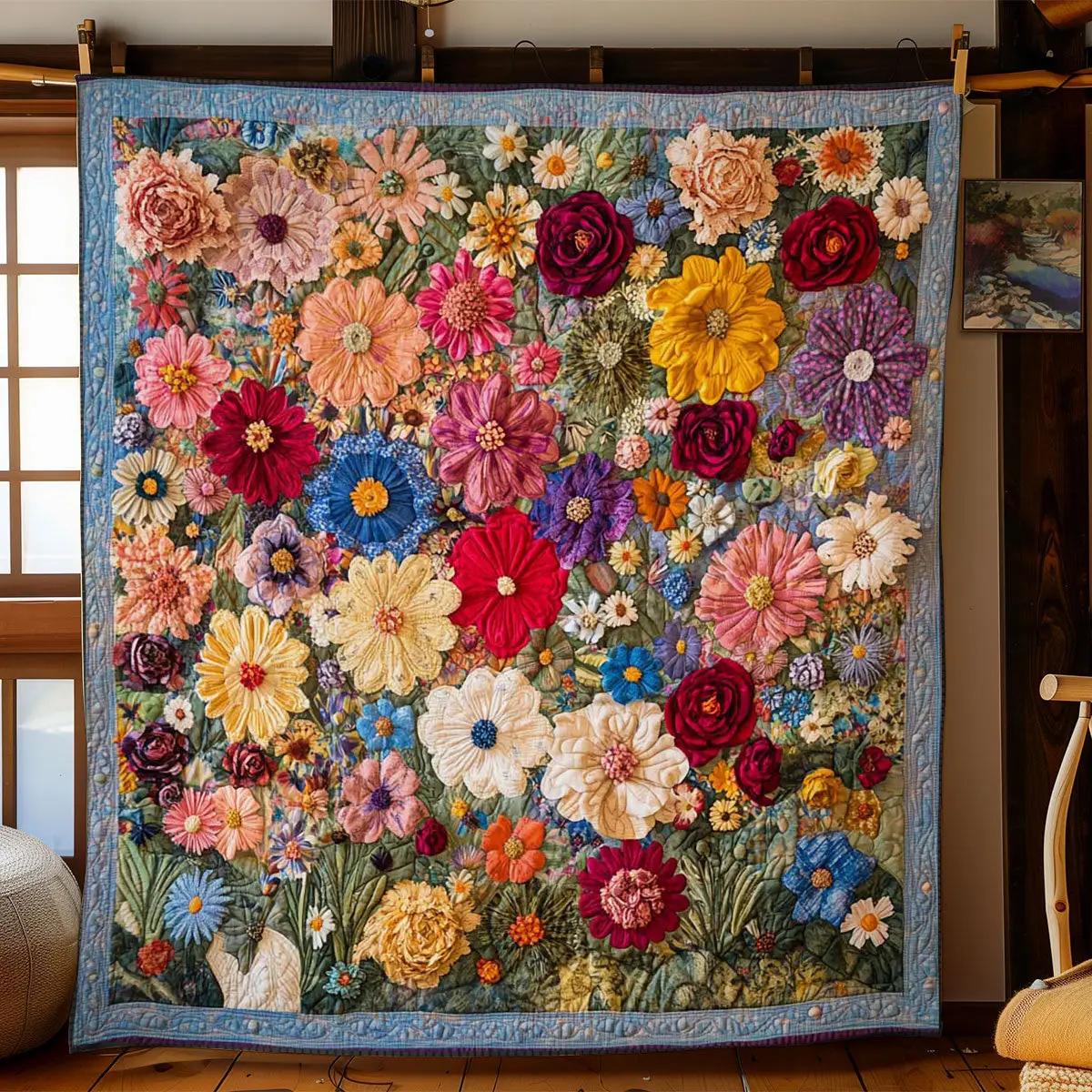 Garden Flower Quilt Premium Quilt Blanket Gift for Cozy Winter Nights