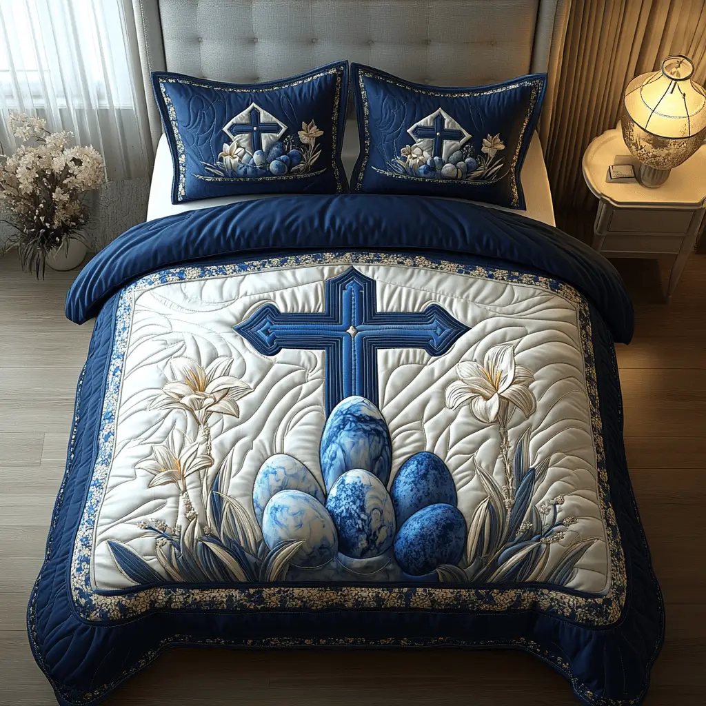Garden Of Grace Quilted Bedding Set Holiday Duvet Cover Gifts For Flower Lovers Garden Of Grace Quilted Bedding Set Holiday Duvet Cover Gifts For Flower Lovers - Image 1