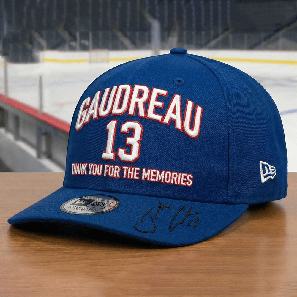 Gaudreau Thank You For The Memories Hat Team USA Hockey Gold Baseball Cap Fan Gift