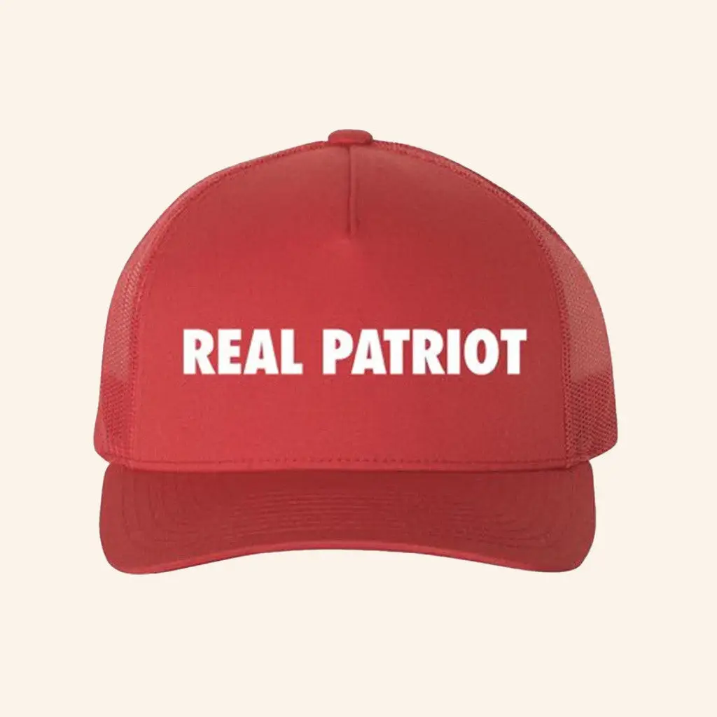 Gavin Newsom Merch Real Patriot Trucker Hat Unique Birthday Gift For Husband -WearandDecor