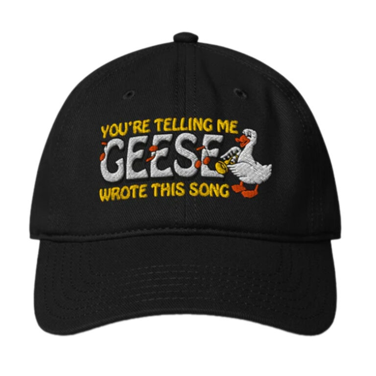 Geese Wrote This Song Baseball Cap Goose Playing Saxophone Clothes Geese Wrote This Song Baseball Cap Goose Playing Saxophone Clothes - Image 1
