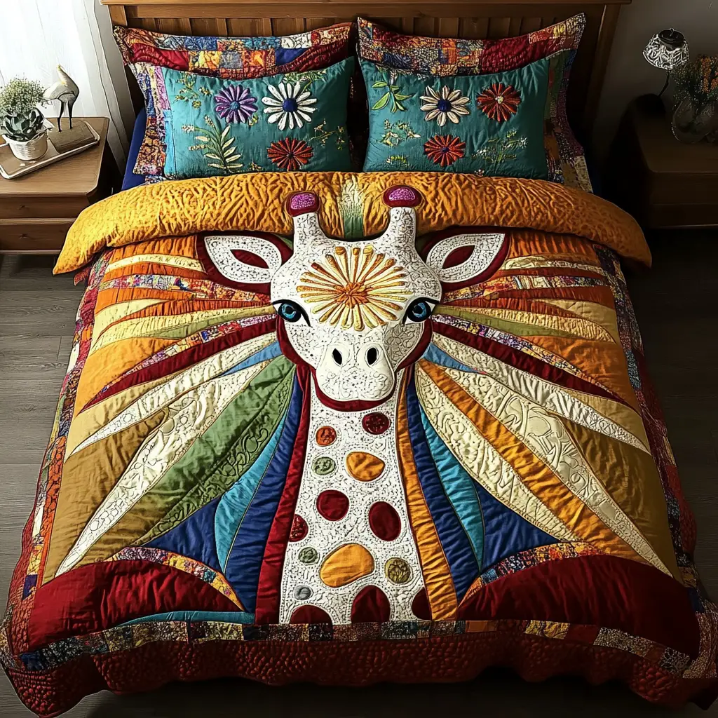 Gentle Giant Quilted Bedding Set Christmas Room Decor Ideas Best Giraffe Gifts Items Gentle Giant Quilted Bedding Set Christmas Room Decor Ideas Best Giraffe Gifts Items - Image 1