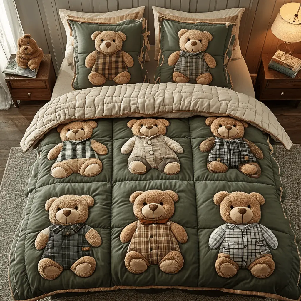 Gentle Hug Quilted Bedding Set Bed Decor Ideas Gifts For Wild Animal Lovers Gentle Hug Quilted Bedding Set Bed Decor Ideas Gifts For Wild Animal Lovers - Image 1