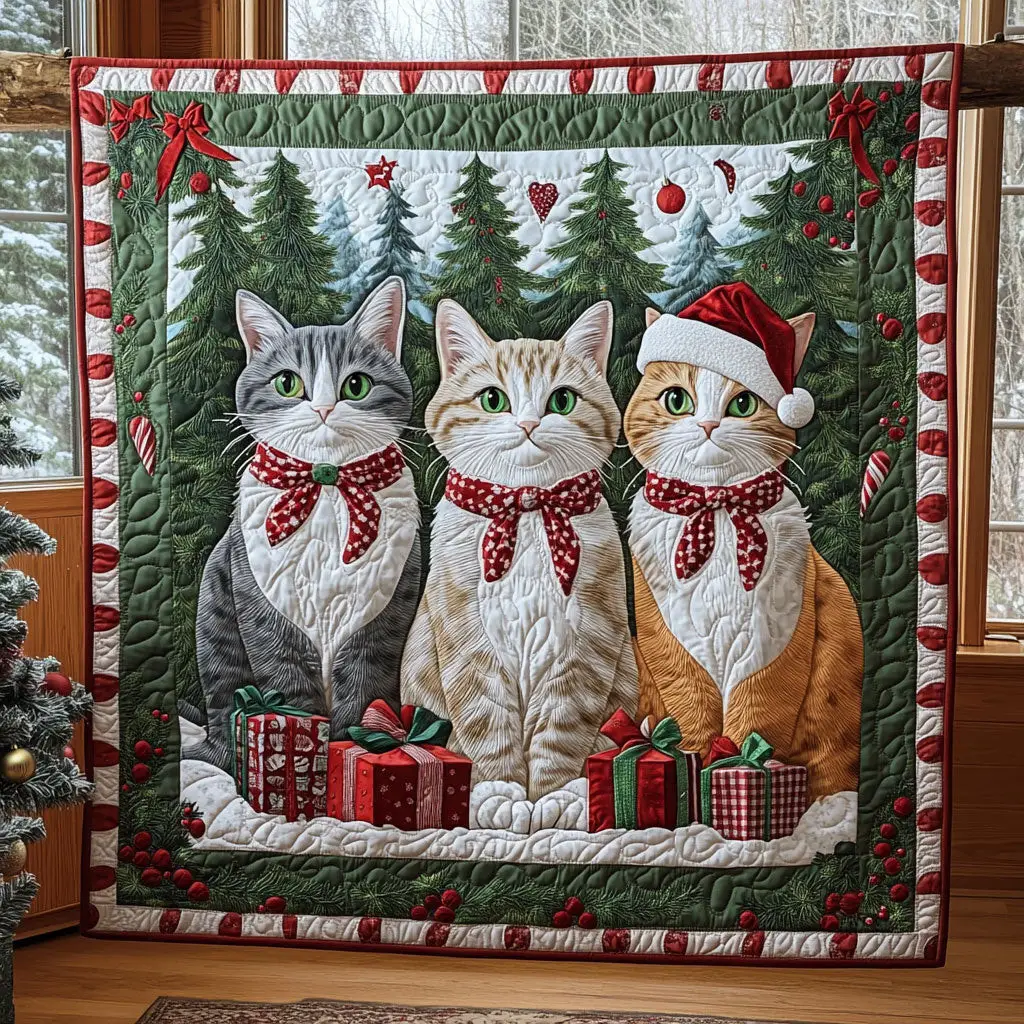 Gentle Whiskers Quilt Elegant Quilt Blanket Gift for Housewarming