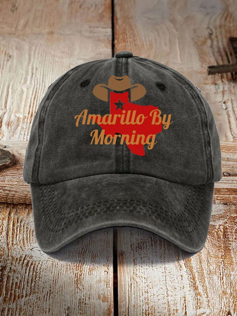 George Strait Merch Amarillo By Morning Print Hat Country Music Gift for Dad George Strait Merch Amarillo By Morning Print Hat Country Music Gift for Dad - Image 1