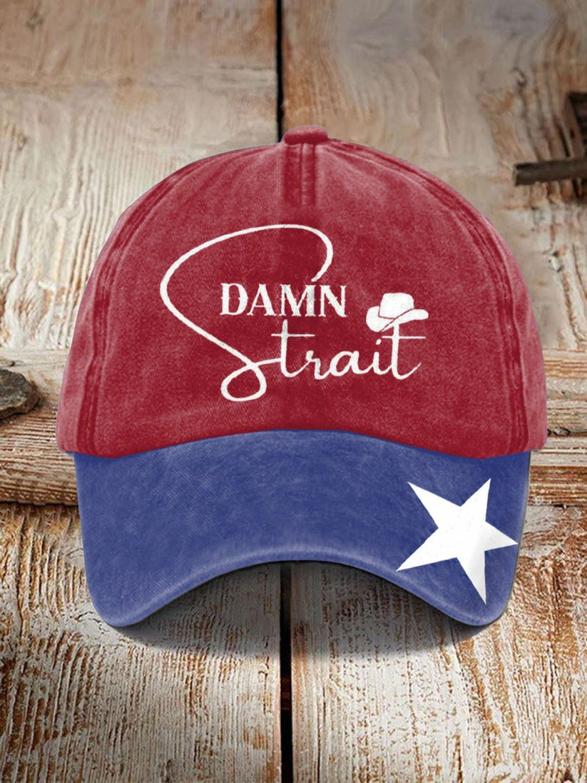 George Strait Merch Damn Strait Hat Cowboy Design Country Music Fan Gift