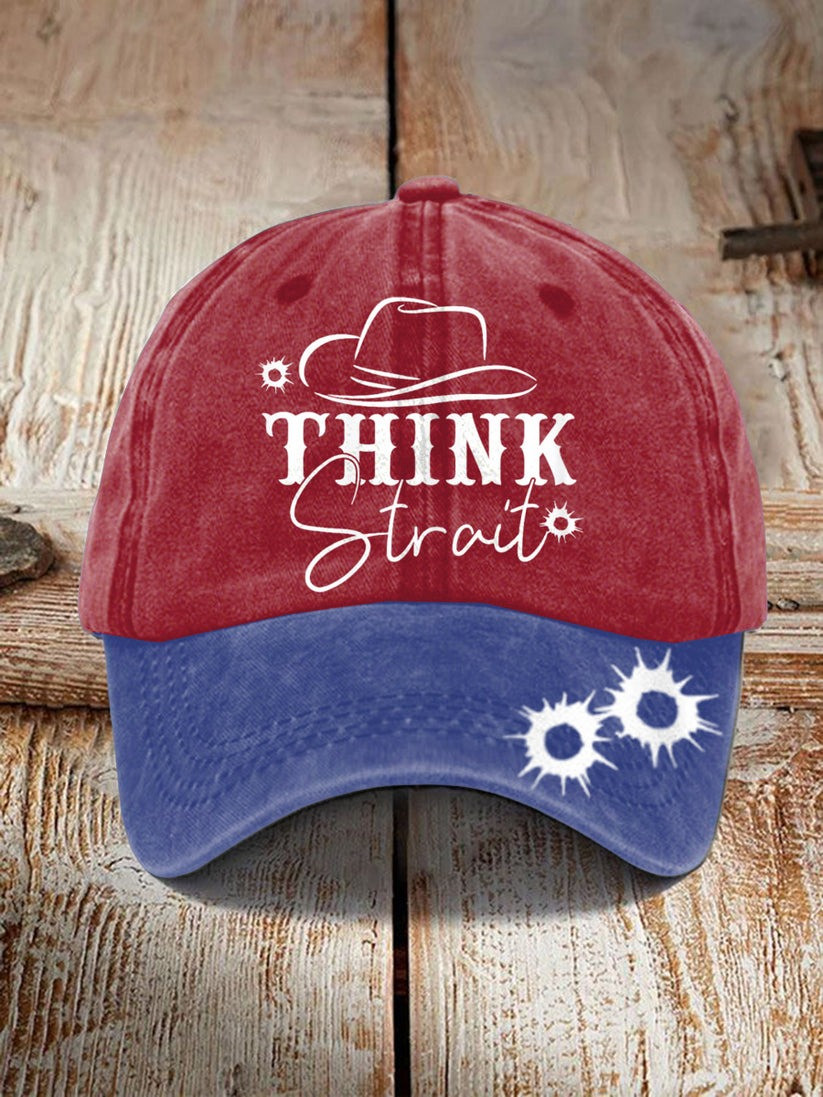 George Strait Merch Think Strait Hat Country Music Fan Gift for Daughter