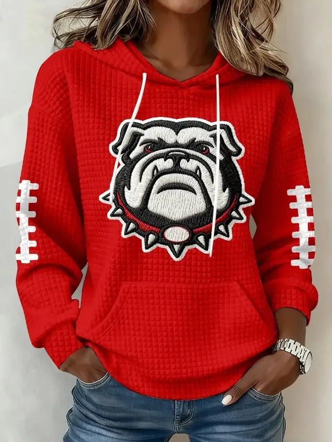 Georgia Bulldogs Hoodie Women's Football Game Day Merch Best Georgia Bulldog Fan Gifts