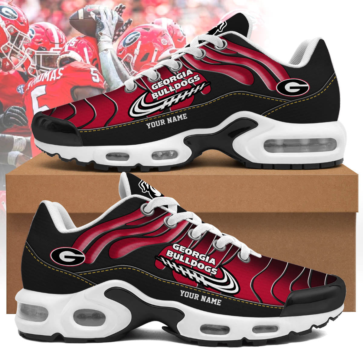 Georgia Bulldogs Personalized Air Max Shoes Georgia Bulldogs Personalized Air Max Shoes - Image 1