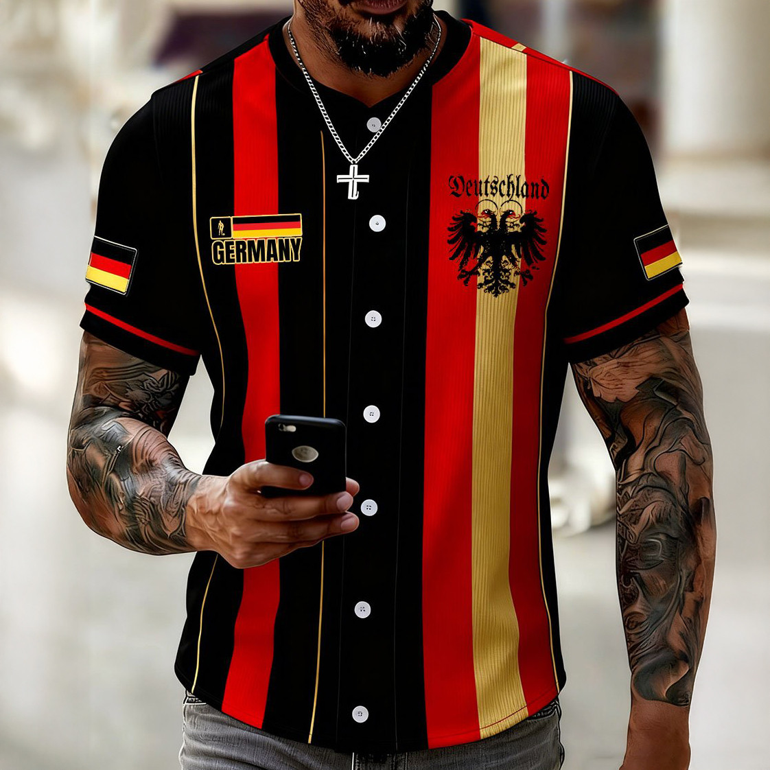Germany FIFA World Cup 2026 Jersey World Cup 2026 Clothes Soccer Lover Gift For Dad Germany FIFA World Cup 2026 Jersey World Cup 2026 Clothes Soccer Lover Gift For Dad - Image 1