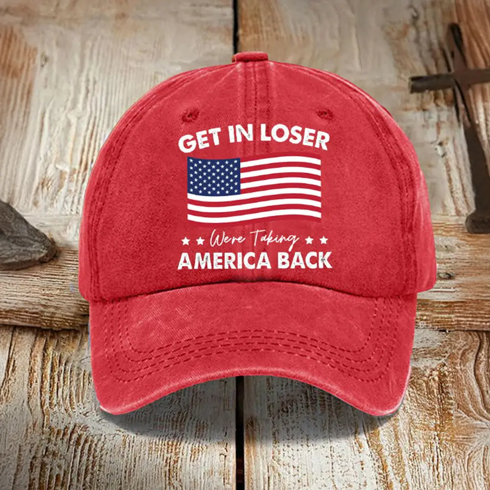 Get In Loser We're Taking America Back Hat Vote For Trump Vance 2024 Hat Trump Vance Merch