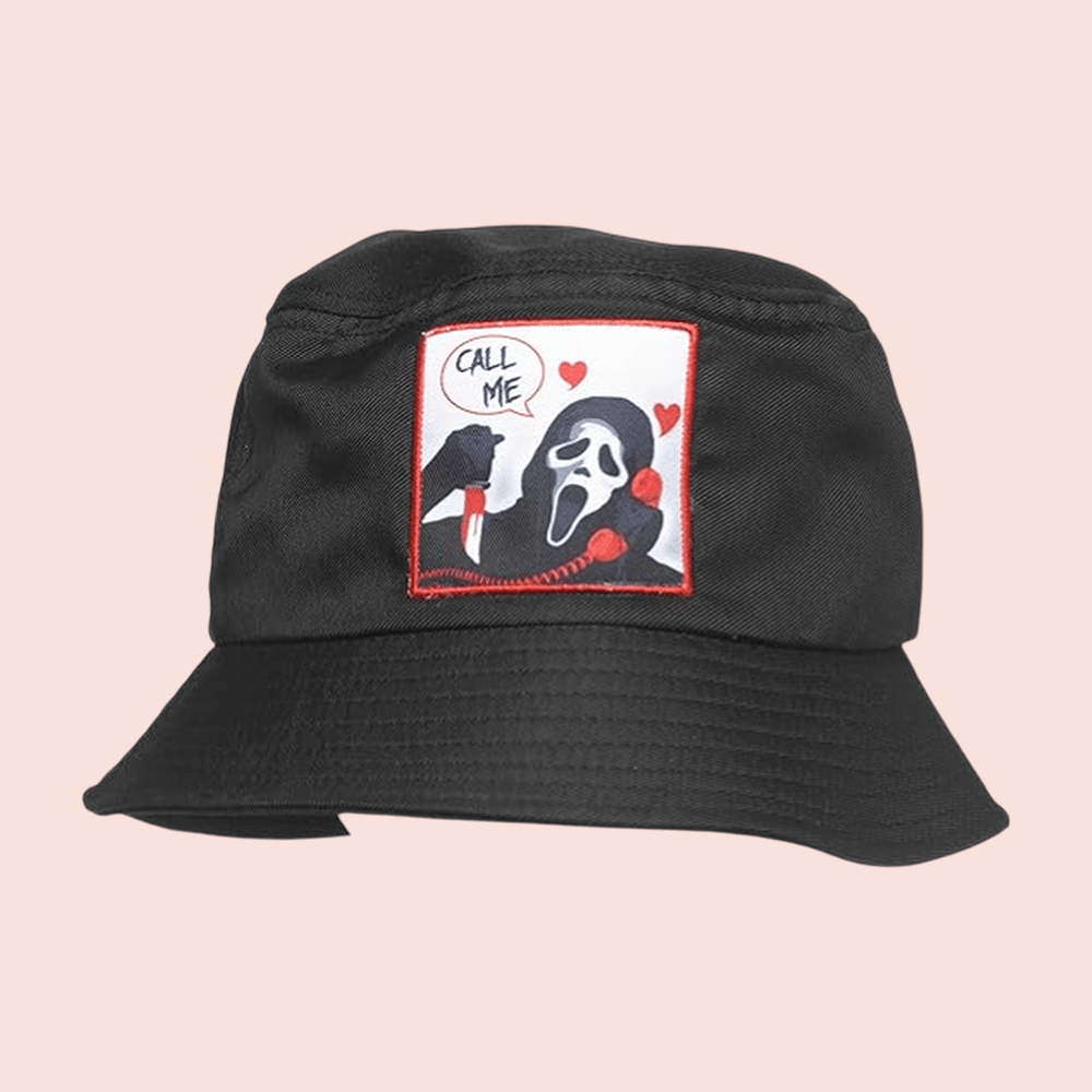 Ghostface Merch Call Me Bucket Hat Best Gifts For Horror Fans