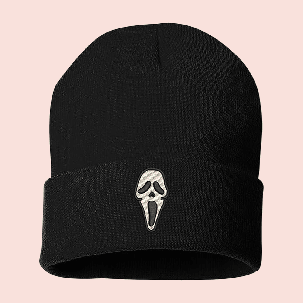 Ghostface Merch Ghostface Beanie Black Good Gifts For Horror Movie Fans